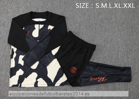 Nuevo Conjunto Completo Sudadera Entrenamiento Paris Saint Germain 23/24 Amarillo Negro Naranja Baratas